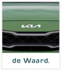 de waard logo met groene Kia auto grille en Kia logo